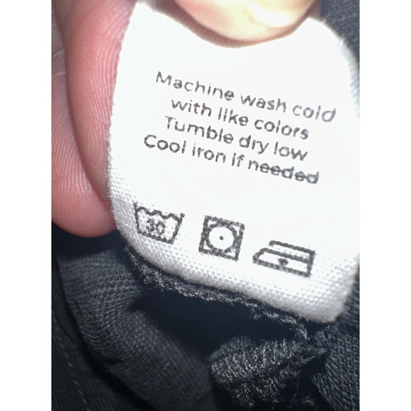 VETTA Capsule Black Wrap Jumpsuit Short Sleeve Wide Leg Tencel Linen Size M EUC - Picture 8 of 8